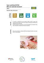 Saco reutilizável ISTAD - 85% em material renovável Saco reutilizável ISTAD - 85% em material renovável